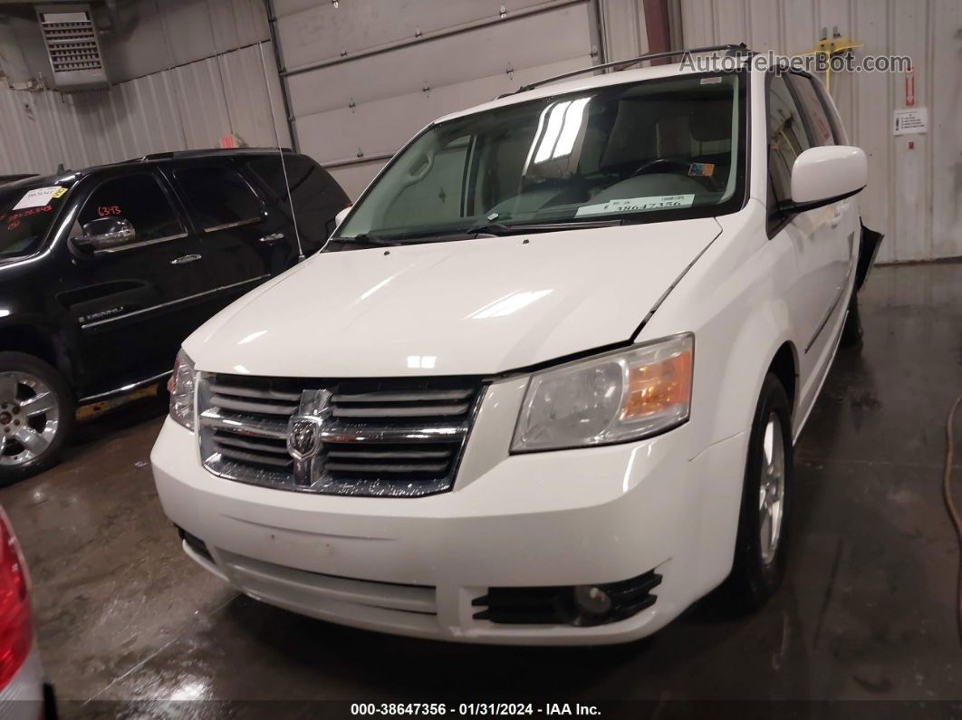 2010 Dodge Grand Caravan Sxt White vin: 2D4RN5D18AR100205