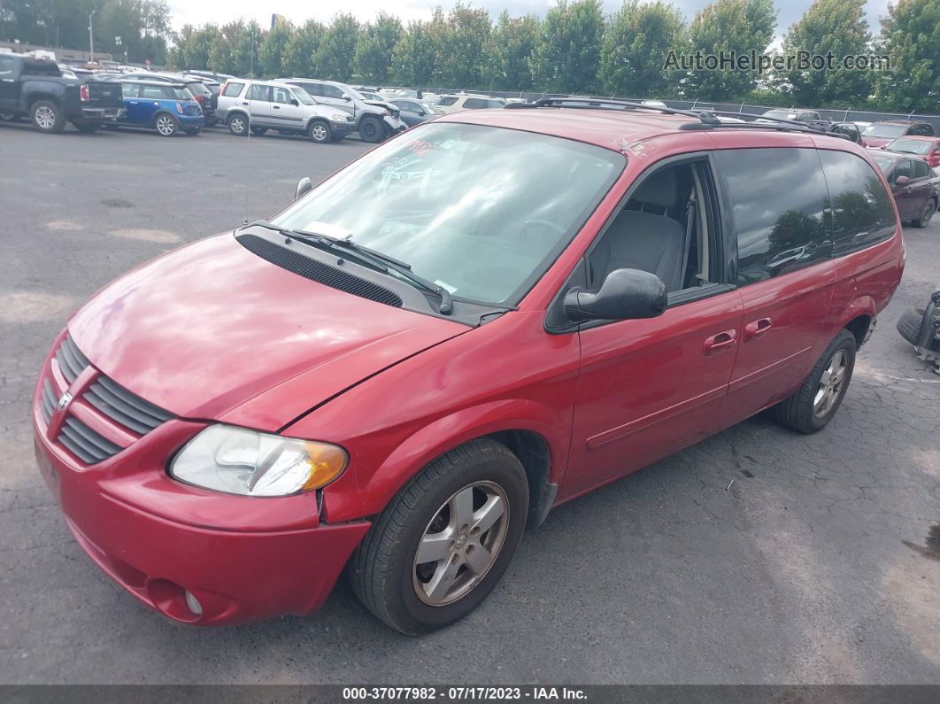 2005 Dodge Grand Caravan Sxt Красный vin: 2D8GP44L15R573560