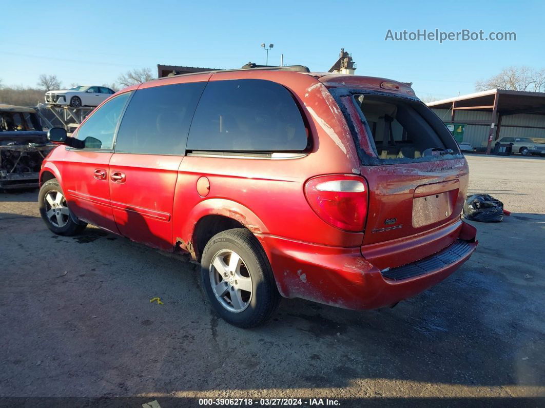 2005 Dodge Grand Caravan Sxt Red vin: 2D8GP44L75R128546