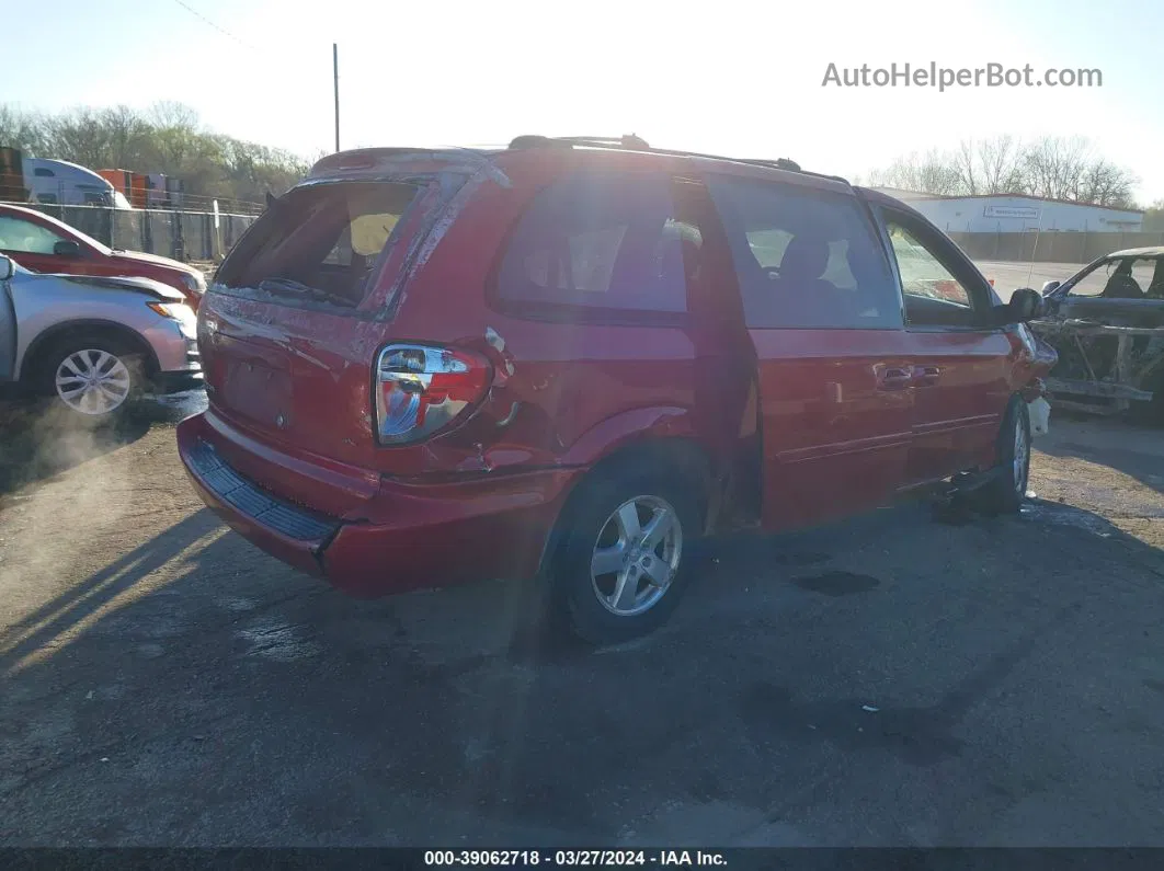 2005 Dodge Grand Caravan Sxt Red vin: 2D8GP44L75R128546