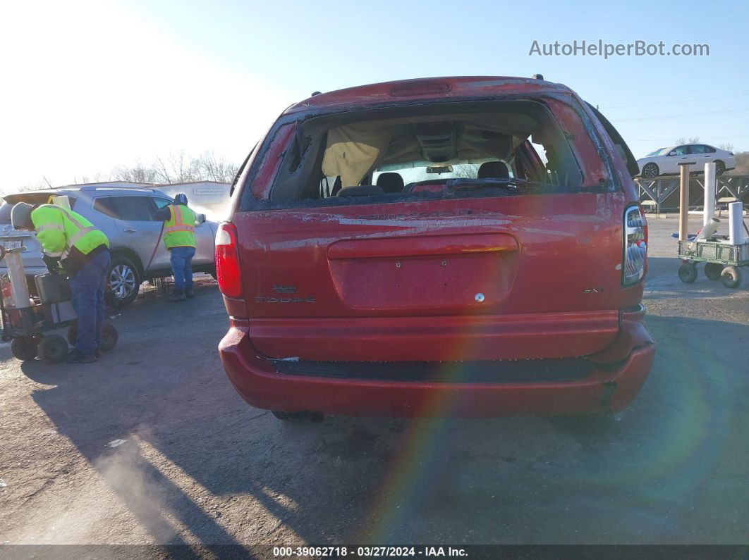 2005 Dodge Grand Caravan Sxt Red vin: 2D8GP44L75R128546