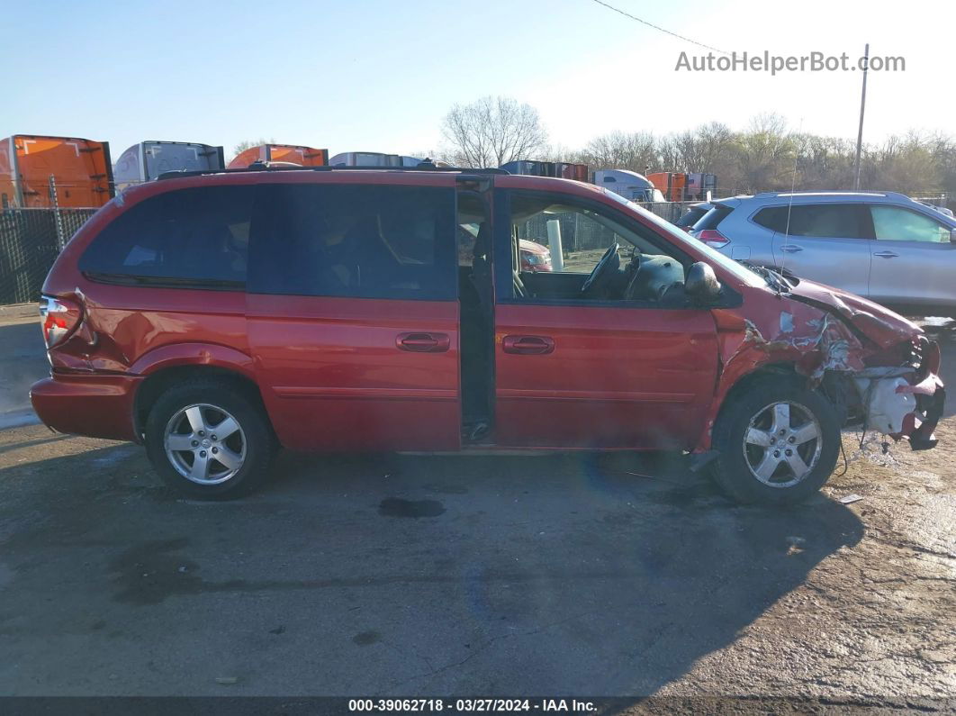 2005 Dodge Grand Caravan Sxt Red vin: 2D8GP44L75R128546