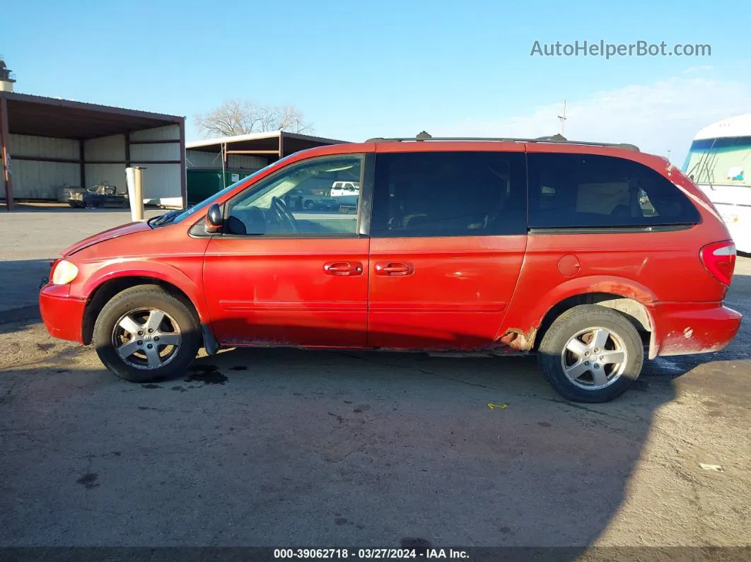 2005 Dodge Grand Caravan Sxt Red vin: 2D8GP44L75R128546