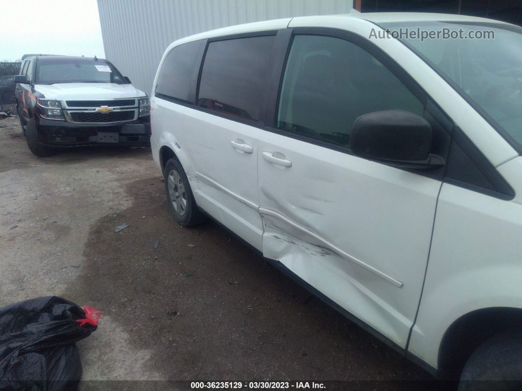 2009 Dodge Grand Caravan Se White vin: 2D8HN44E69R636458