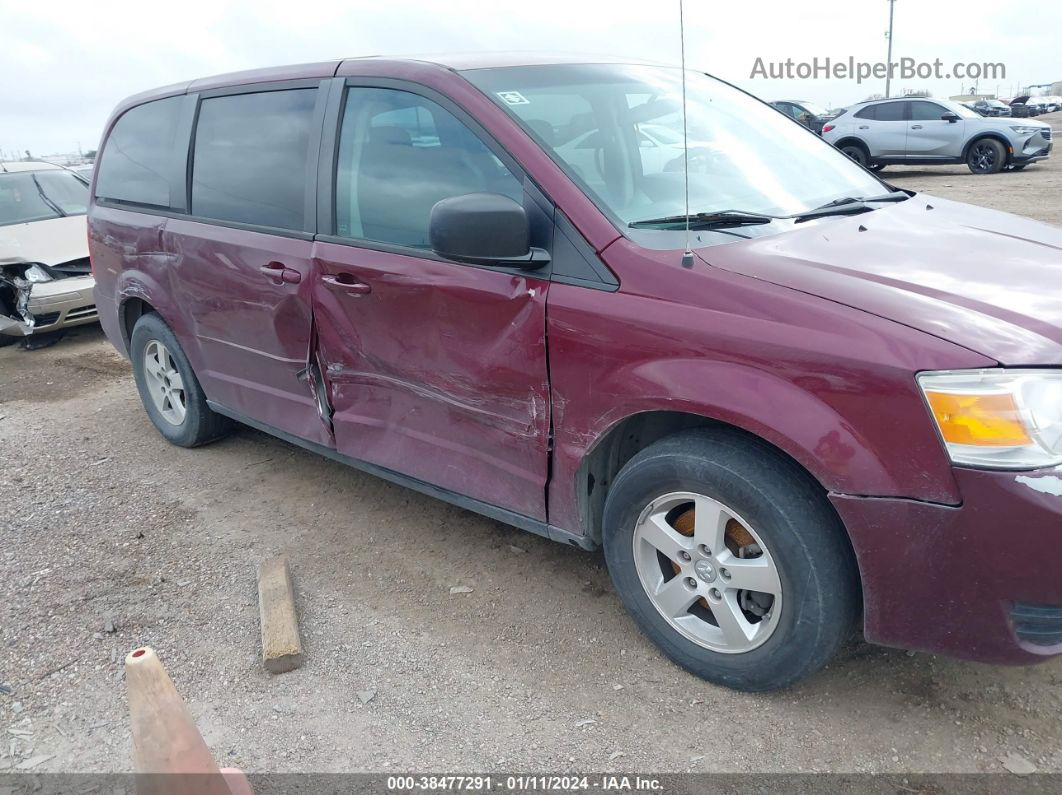 2009 Dodge Grand Caravan Se Maroon vin: 2D8HN44E69R655110