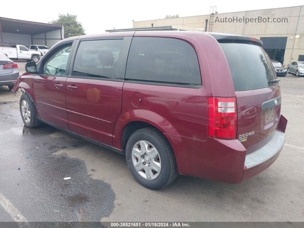 2009 Dodge Grand Caravan Se Maroon vin: 2D8HN44EX9R607691