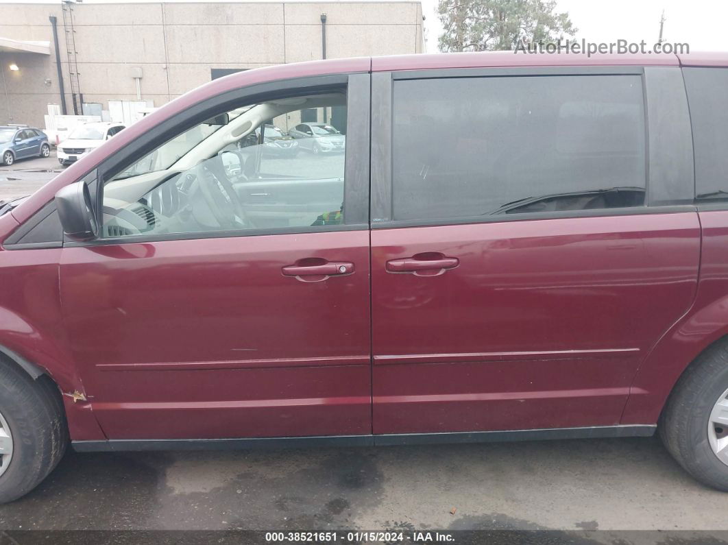 2009 Dodge Grand Caravan Se Maroon vin: 2D8HN44EX9R607691