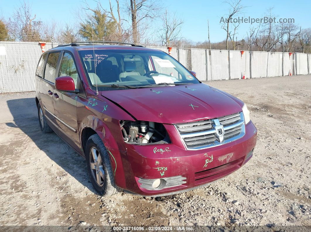 2009 Dodge Grand Caravan Sxt Burgundy vin: 2D8HN54129R626898