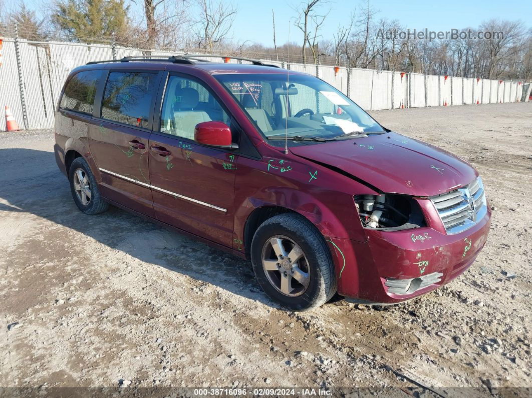 2009 Dodge Grand Caravan Sxt Burgundy vin: 2D8HN54129R626898