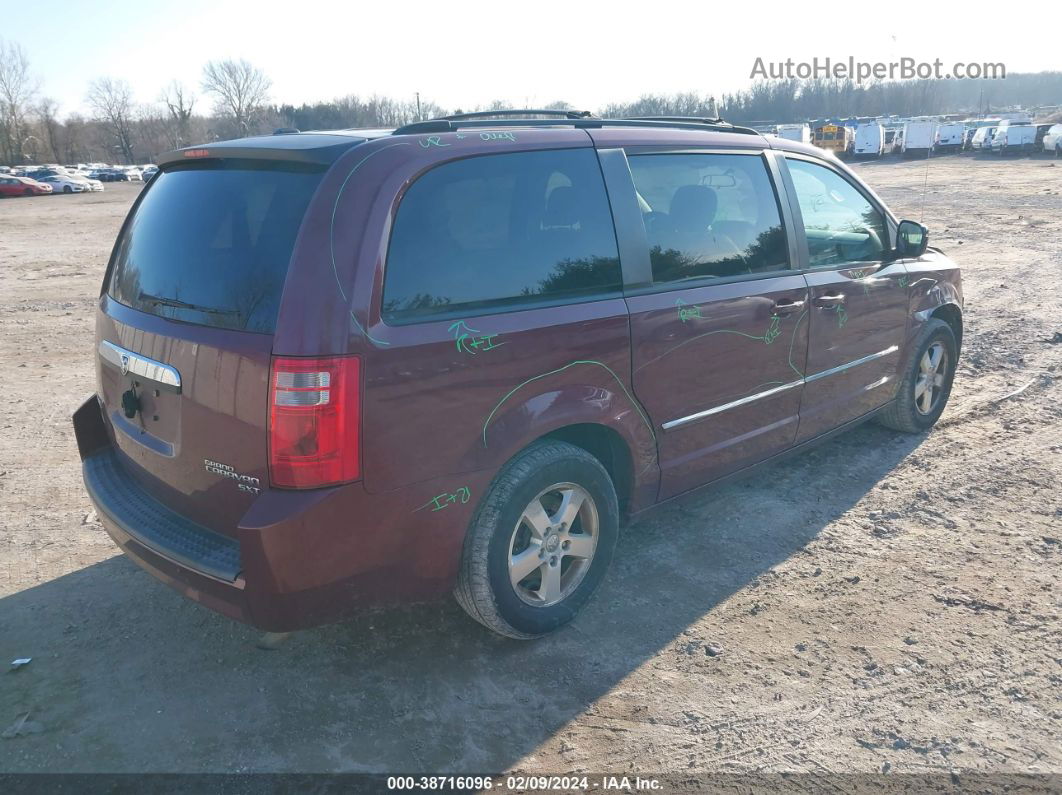 2009 Dodge Grand Caravan Sxt Burgundy vin: 2D8HN54129R626898