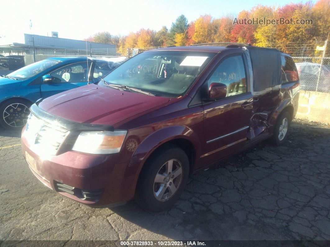 2009 Dodge Grand Caravan Sxt Maroon vin: 2D8HN54159R532773