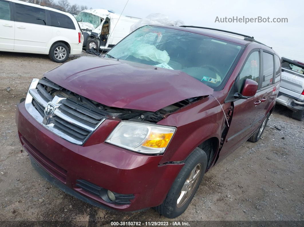 2009 Dodge Grand Caravan Sxt Maroon vin: 2D8HN54179R533097