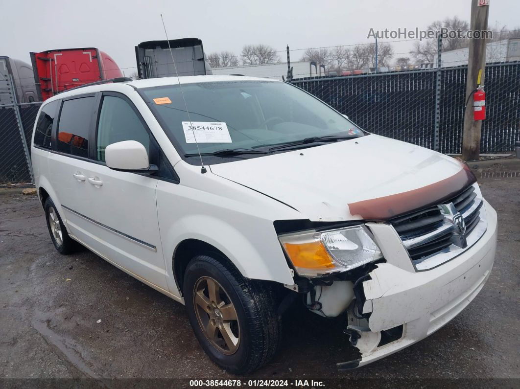 2009 Dodge Grand Caravan Sxt White vin: 2D8HN54199R586836