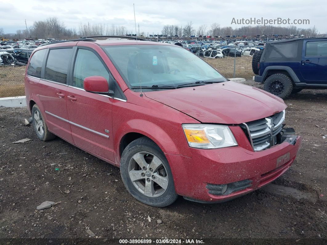 2009 Dodge Grand Caravan Sxt Red vin: 2D8HN54X19R683453