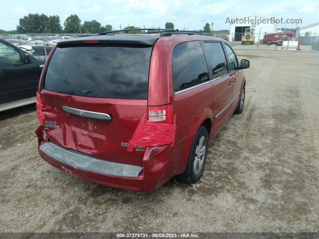 2009 Dodge Grand Caravan Sxt Red vin: 2D8HN54X39R654908