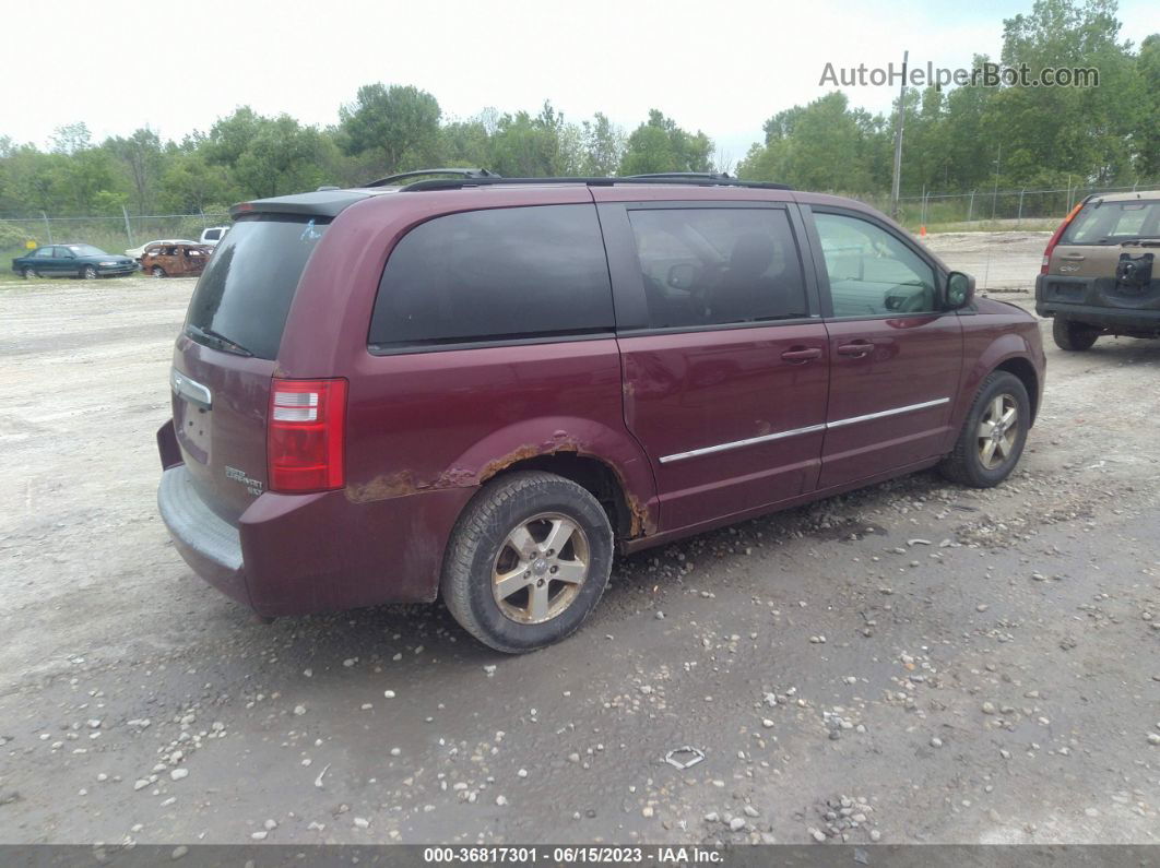 2009 Dodge Grand Caravan Sxt Burgundy vin: 2D8HN54X79R593630