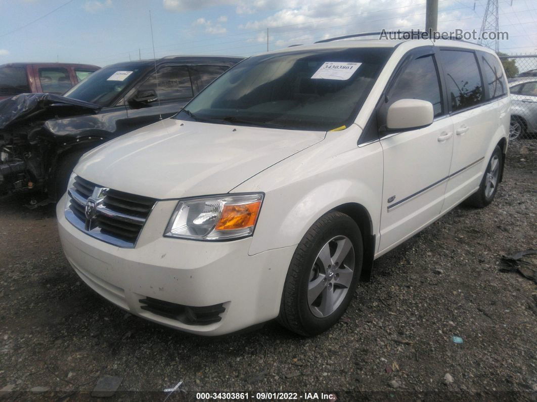 2009 Dodge Grand Caravan Sxt White vin: 2D8HN54X79R673087