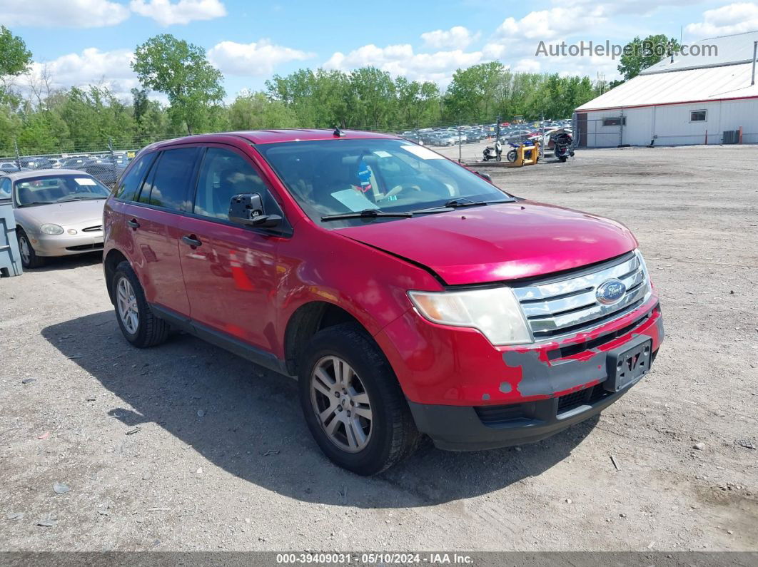 2008 Ford Edge Se Red vin: 2FMDK36C18BA04787