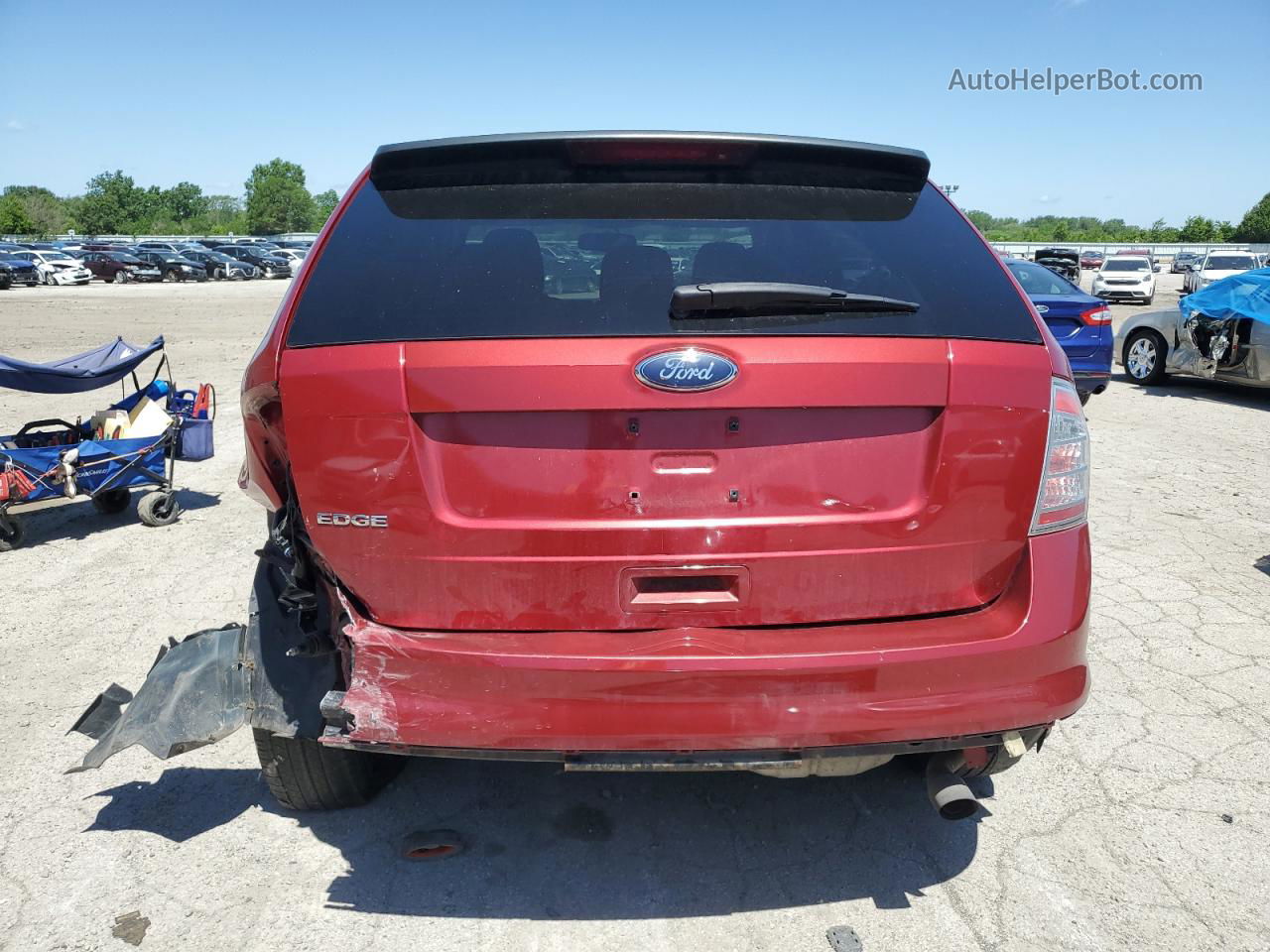 2008 Ford Edge Se Red vin: 2FMDK36C18BB49375