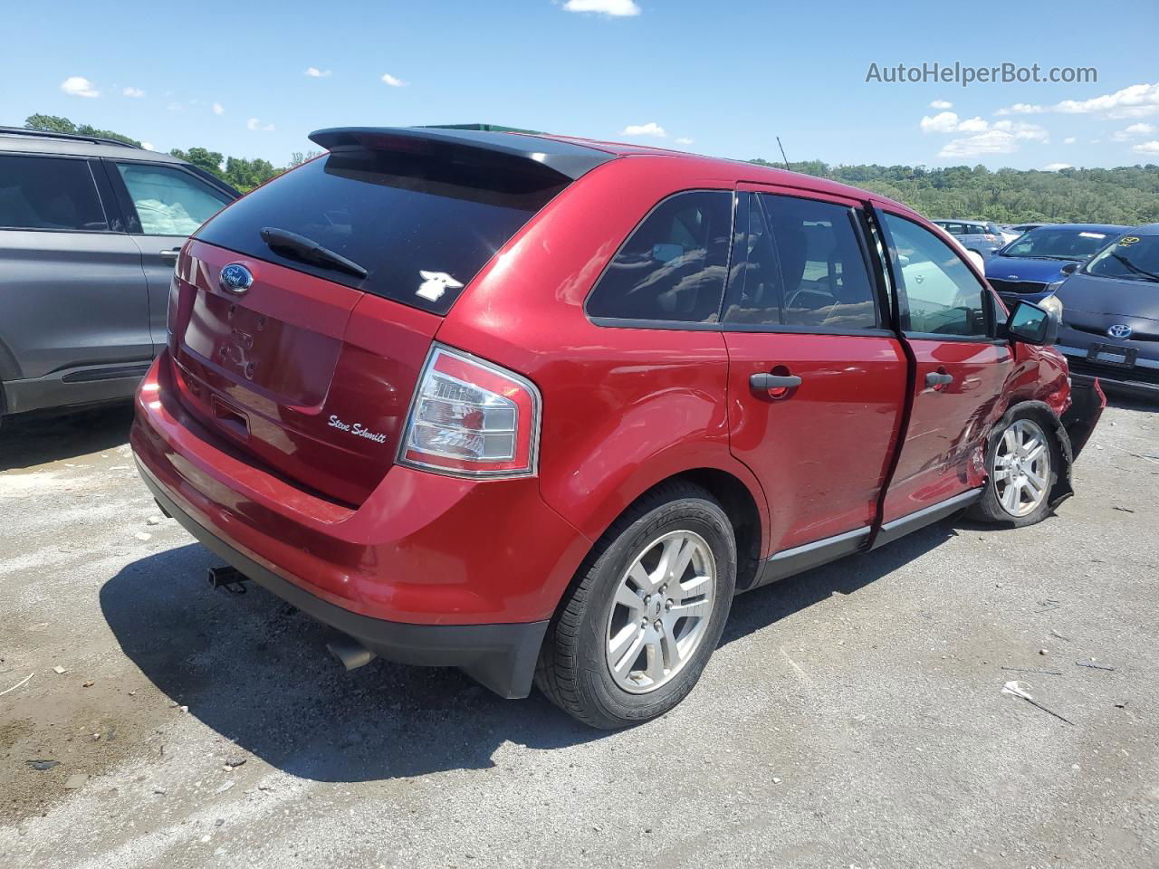 2008 Ford Edge Se Red vin: 2FMDK36C28BA40276