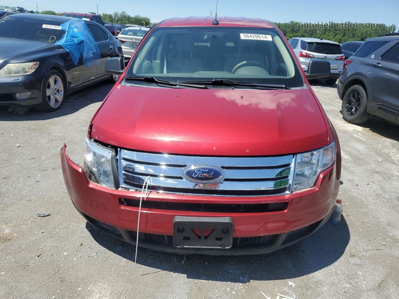 2008 Ford Edge Se Red vin: 2FMDK36C28BA40276