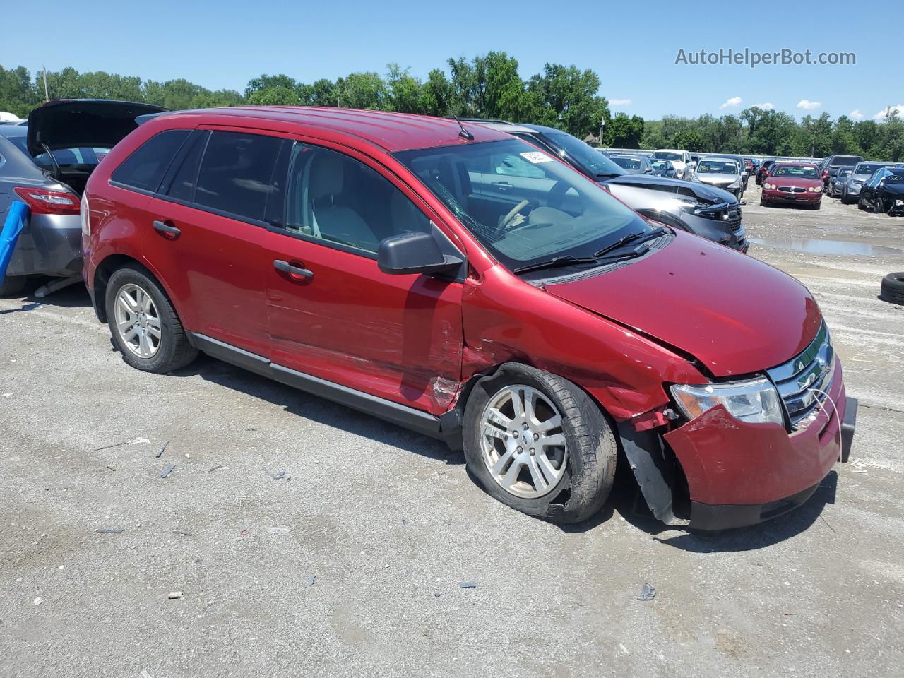 2008 Ford Edge Se Red vin: 2FMDK36C28BA40276