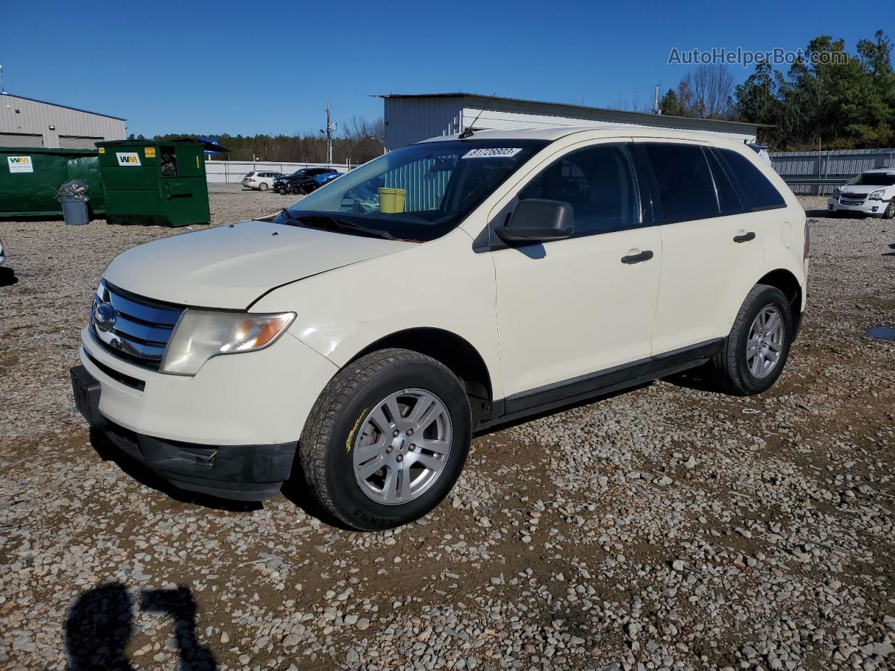 2008 Ford Edge Se Cream vin: 2FMDK36C48BB09386