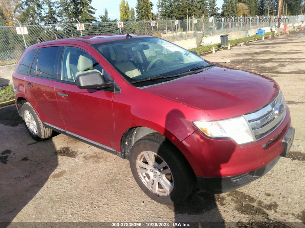 2008 Ford Edge Se Red vin: 2FMDK36C58BA89990