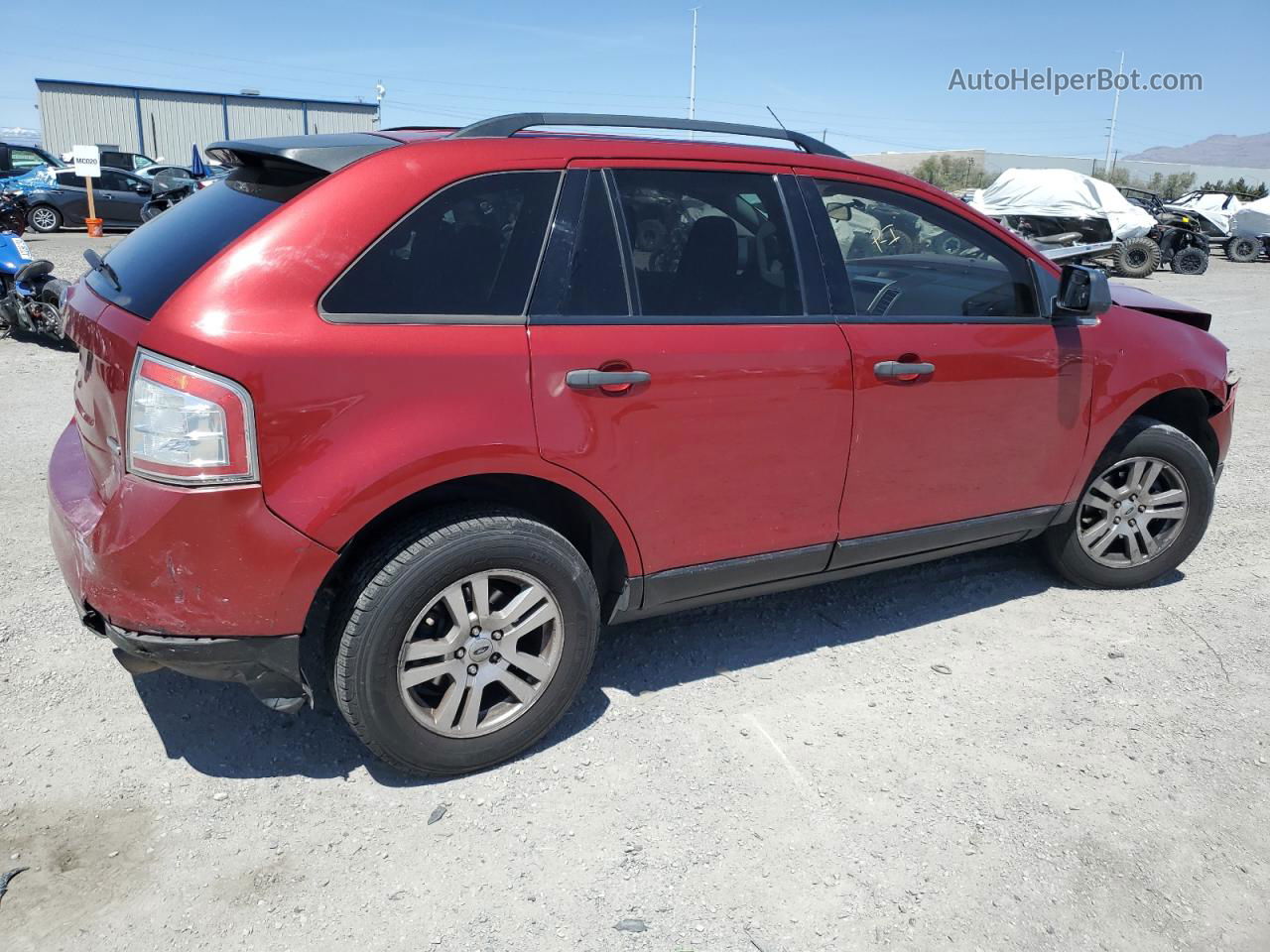 2008 Ford Edge Se Red vin: 2FMDK36C78BA27149