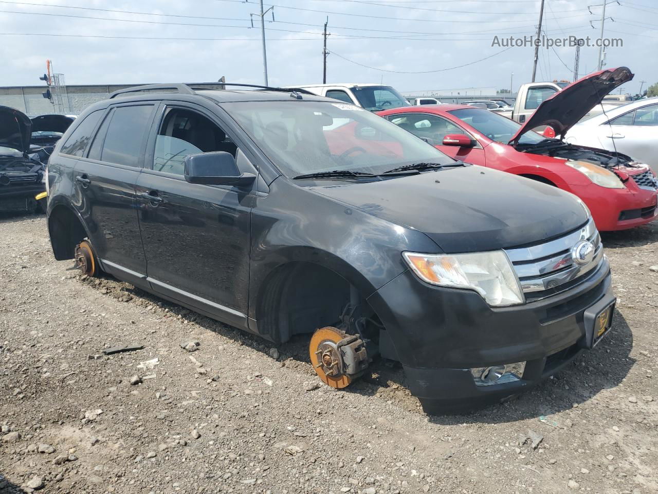 2008 Ford Edge Sel Black vin: 2FMDK38C08BA87867