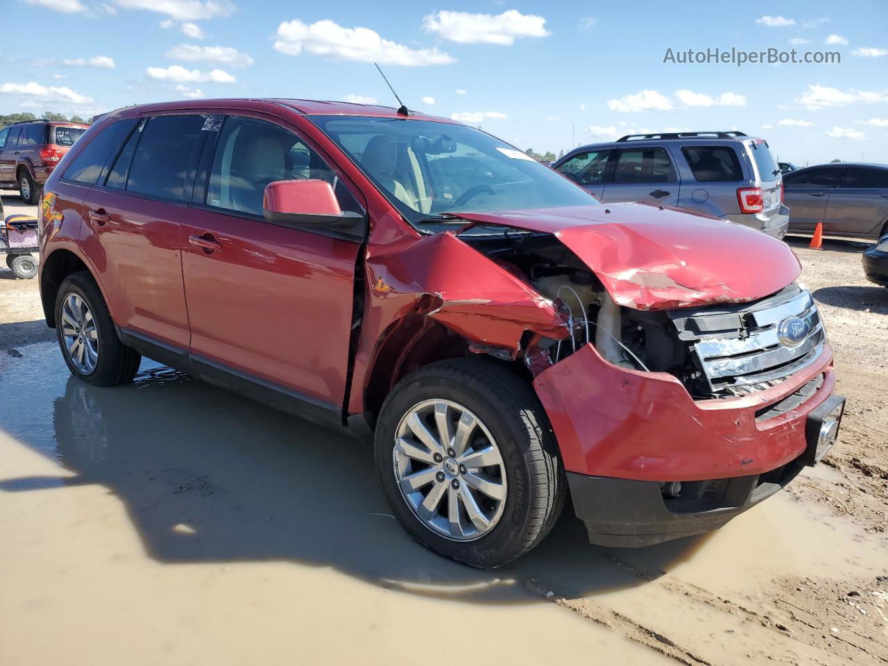 2008 Ford Edge Sel Red vin: 2FMDK38C28BA88390