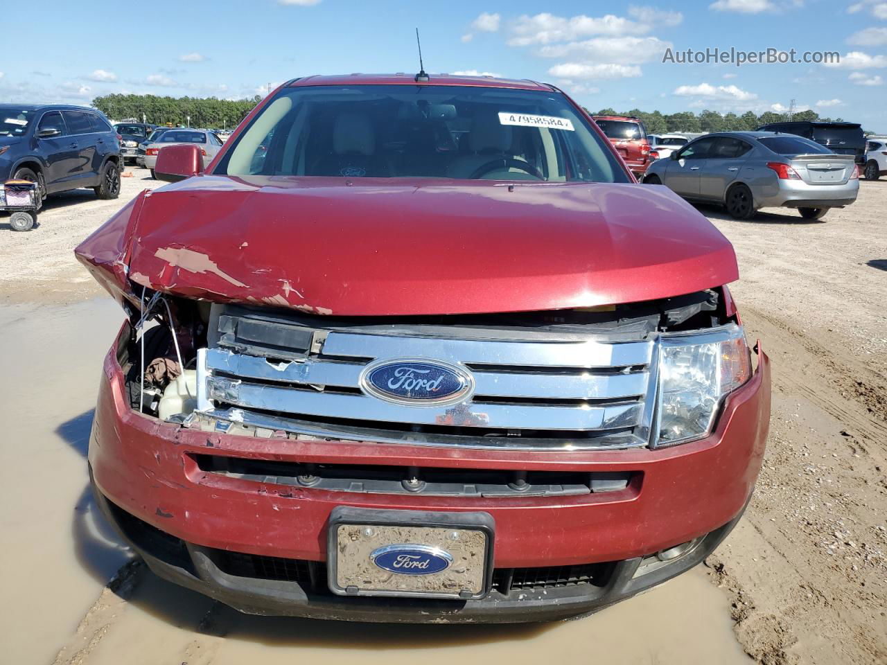 2008 Ford Edge Sel Red vin: 2FMDK38C28BA88390