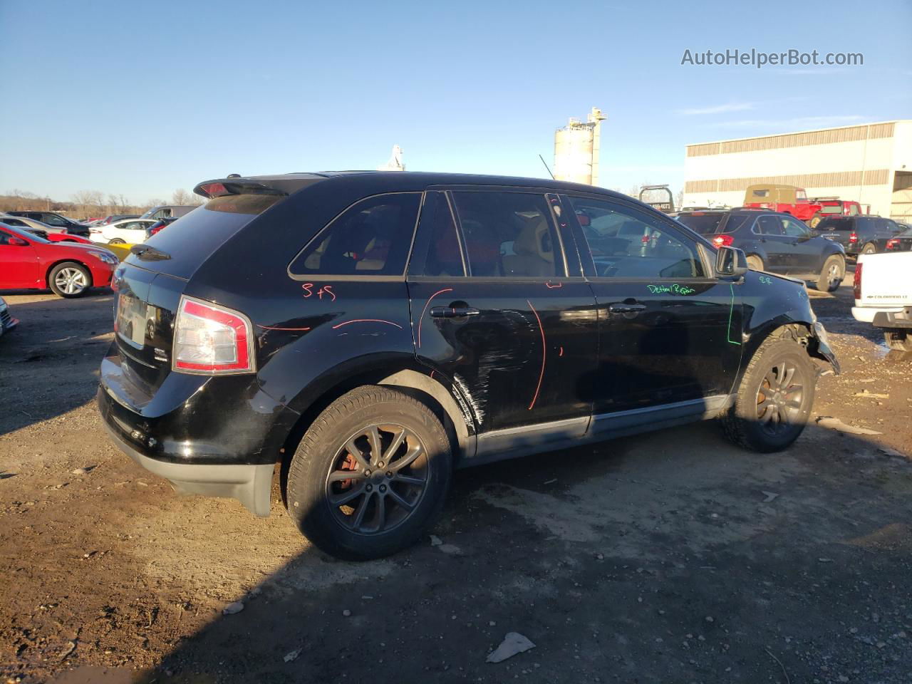 2008 Ford Edge Sel Black vin: 2FMDK38C28BB09433