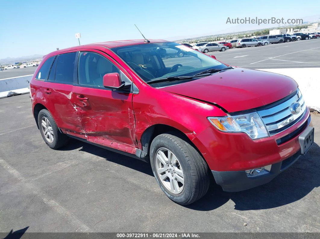 2008 Ford Edge Sel Red vin: 2FMDK38C28BB10422