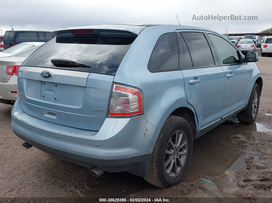 2008 Ford Edge Sel Light Blue vin: 2FMDK38C38BA94098