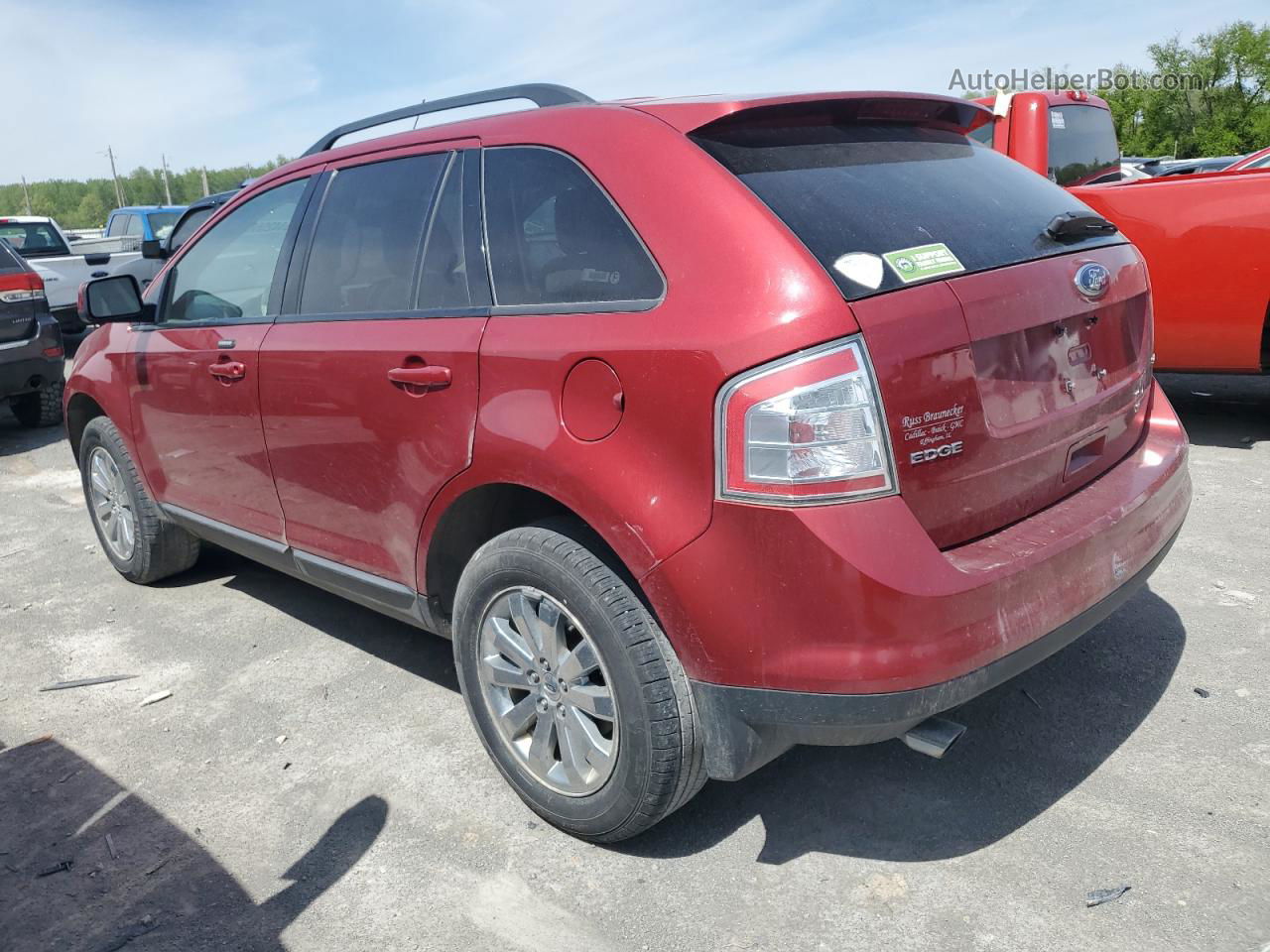 2008 Ford Edge Sel Red vin: 2FMDK38C38BB21090