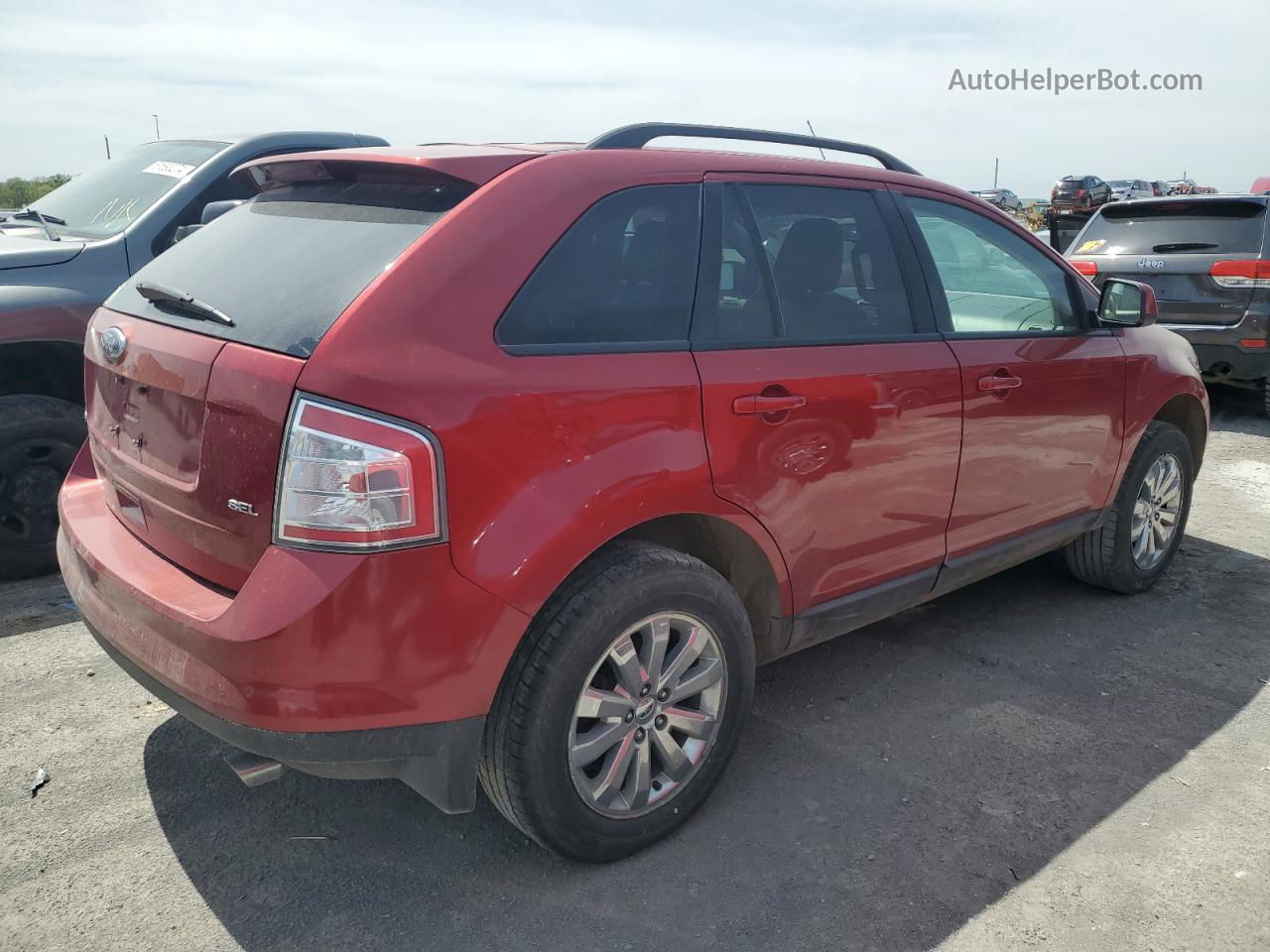 2008 Ford Edge Sel Red vin: 2FMDK38C38BB21090