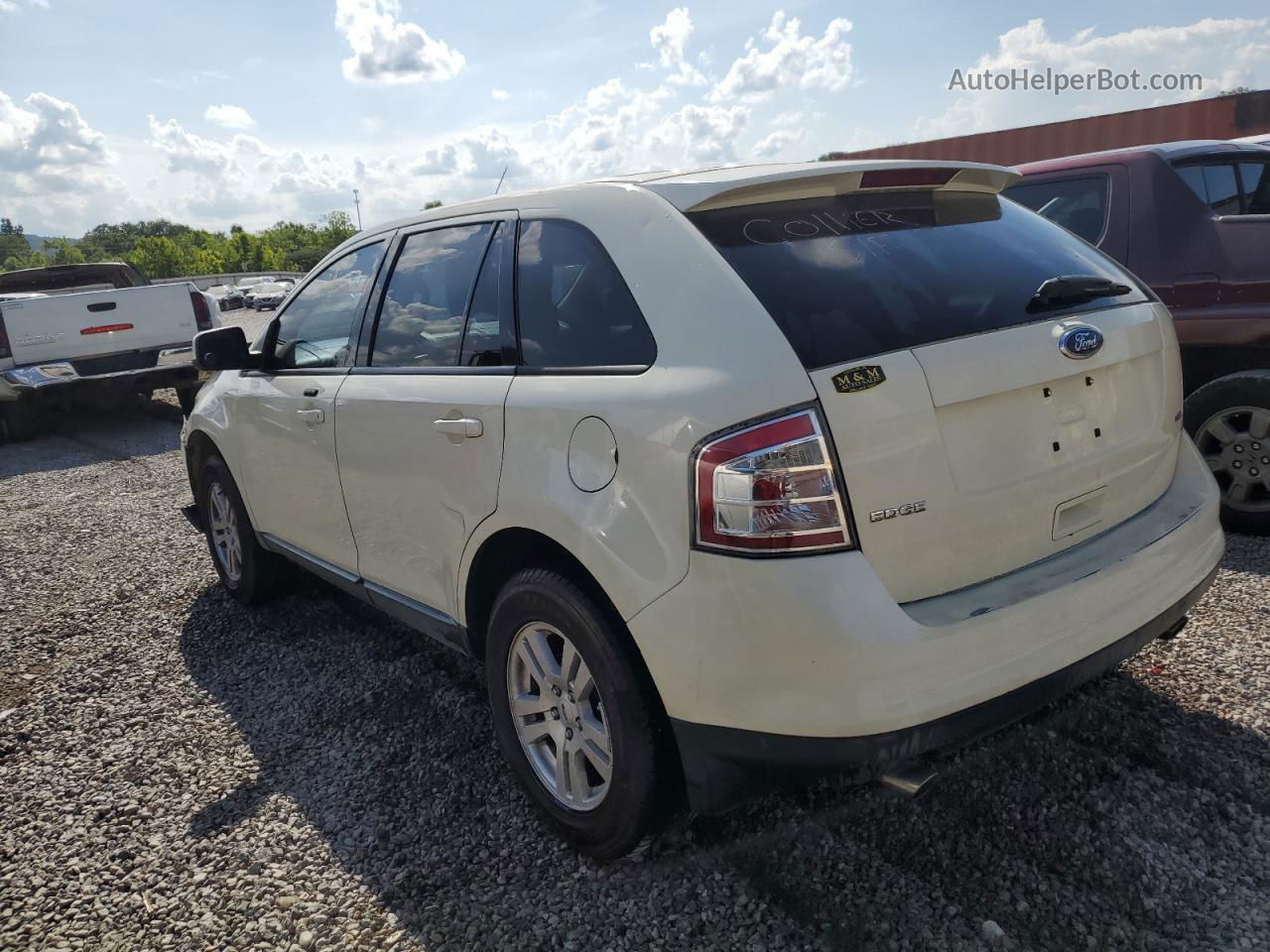 2008 Ford Edge Sel White vin: 2FMDK38C58BA69669