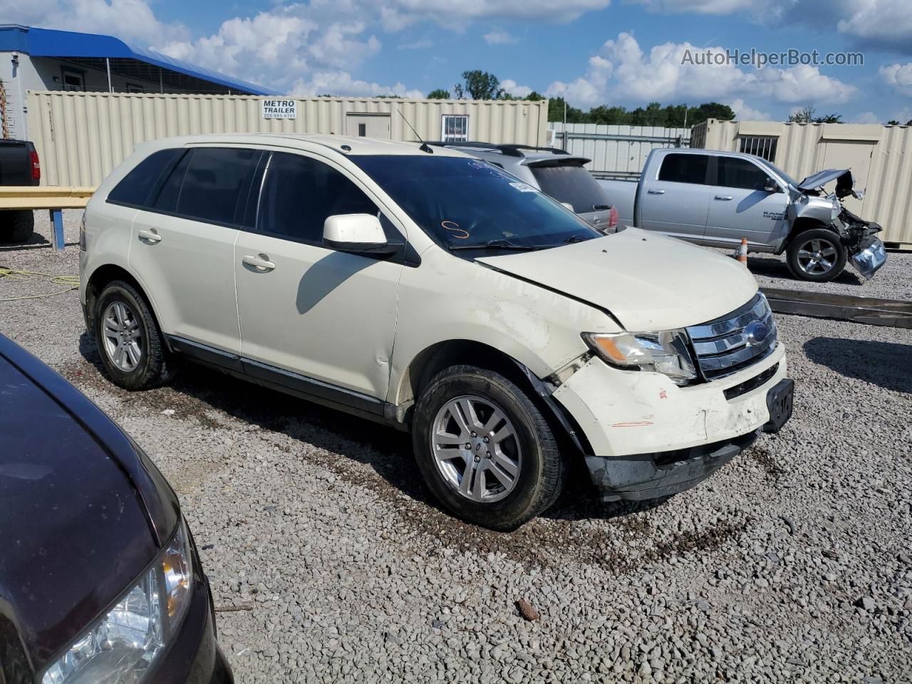 2008 Ford Edge Sel White vin: 2FMDK38C58BA69669