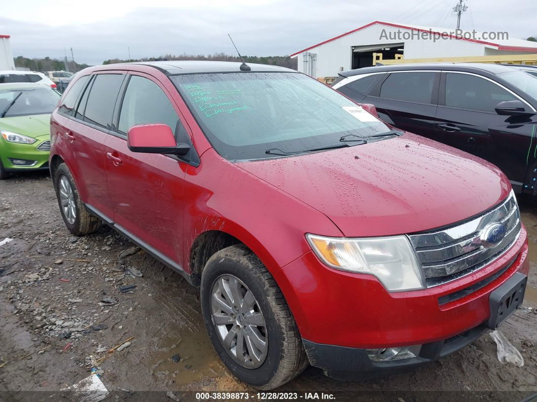 2008 Ford Edge Sel Red vin: 2FMDK38C78BB20296