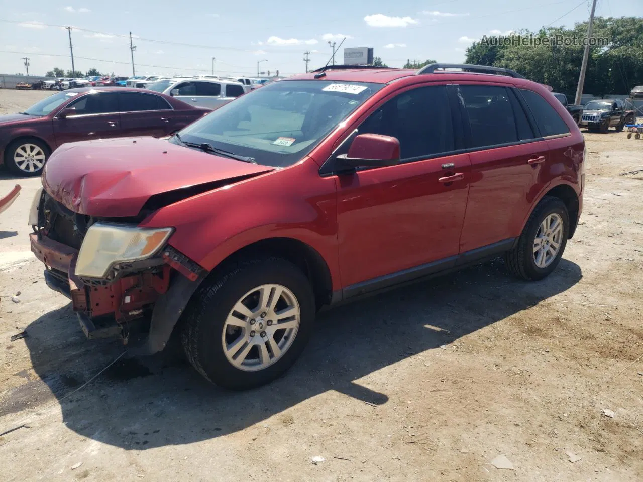 2008 Ford Edge Sel Red vin: 2FMDK38C88BB07038