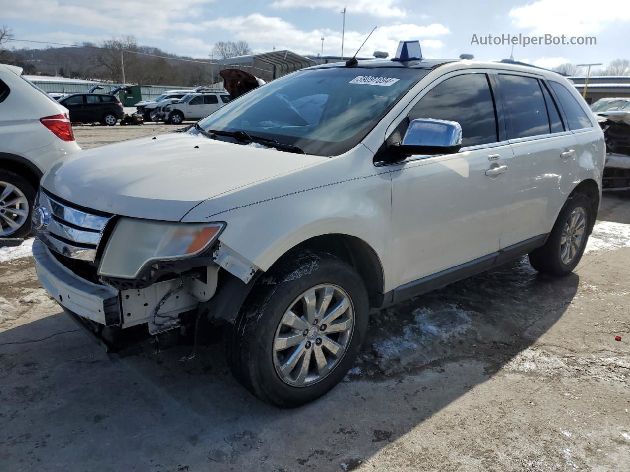 2008 Ford Edge Limited White vin: 2FMDK39C18BA07488