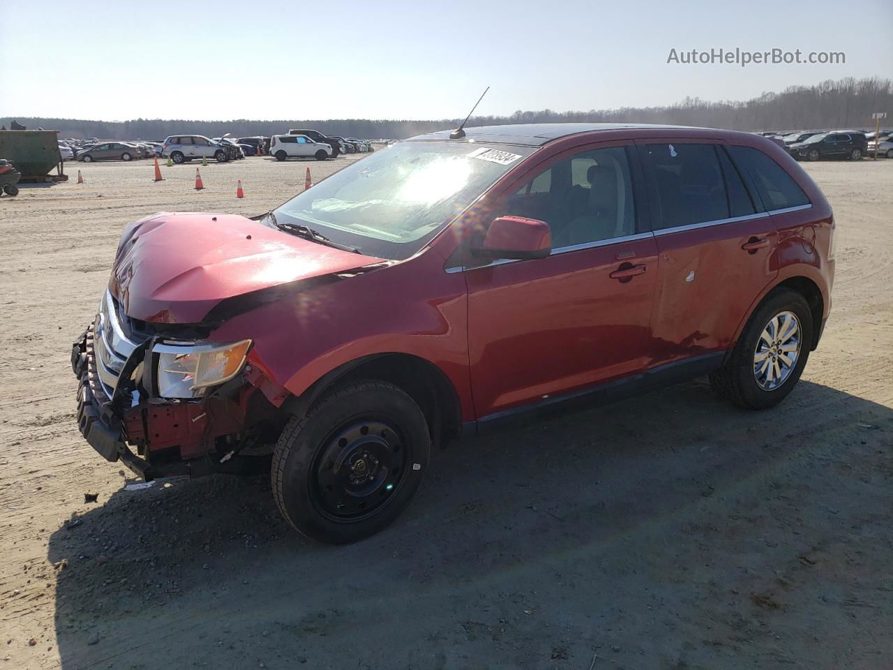 2008 Ford Edge Limited Red vin: 2FMDK39C18BB45452