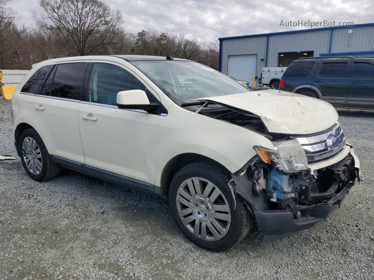 2008 Ford Edge Limited White vin: 2FMDK39C38BA92883