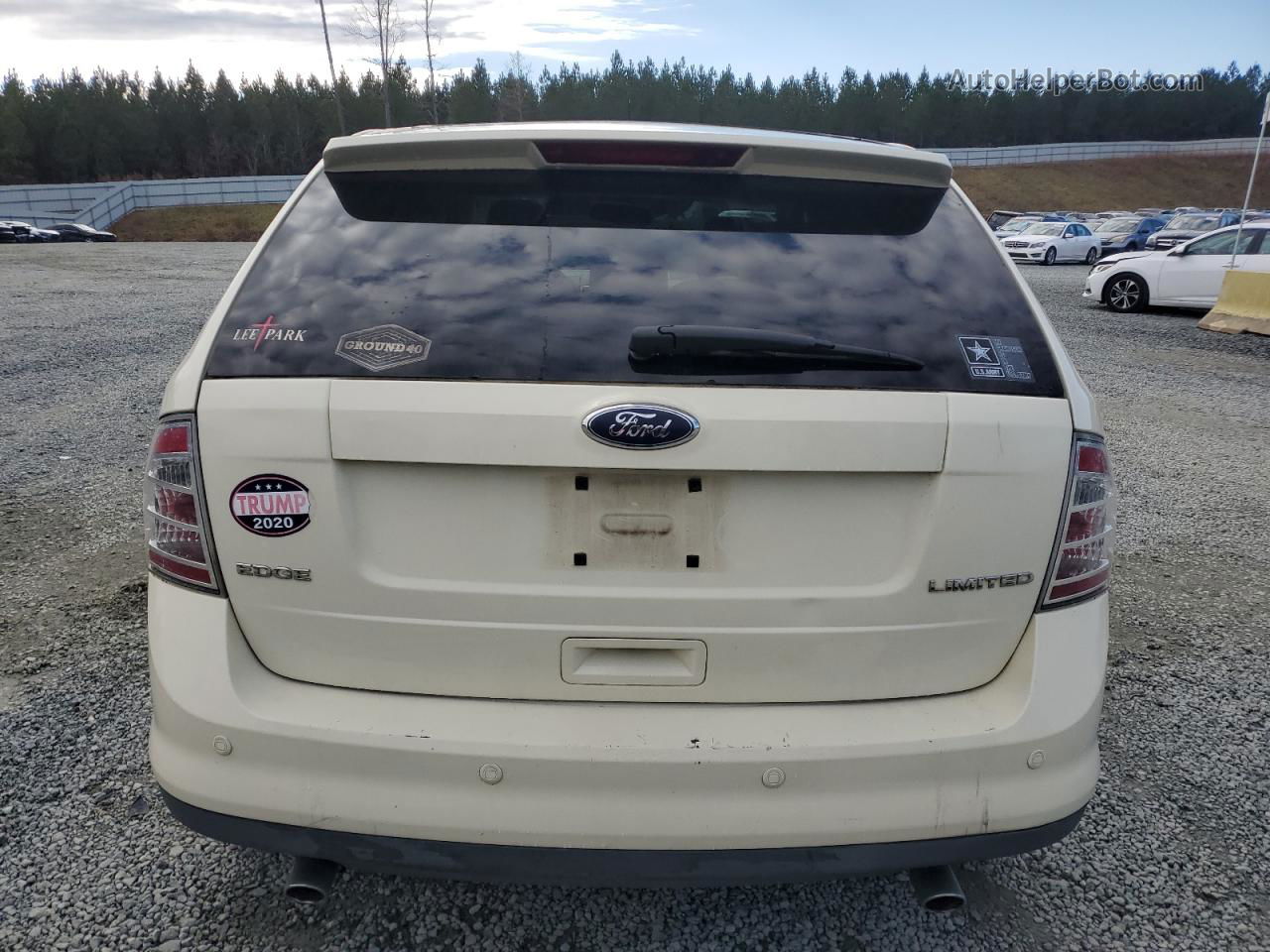 2008 Ford Edge Limited White vin: 2FMDK39C38BA92883