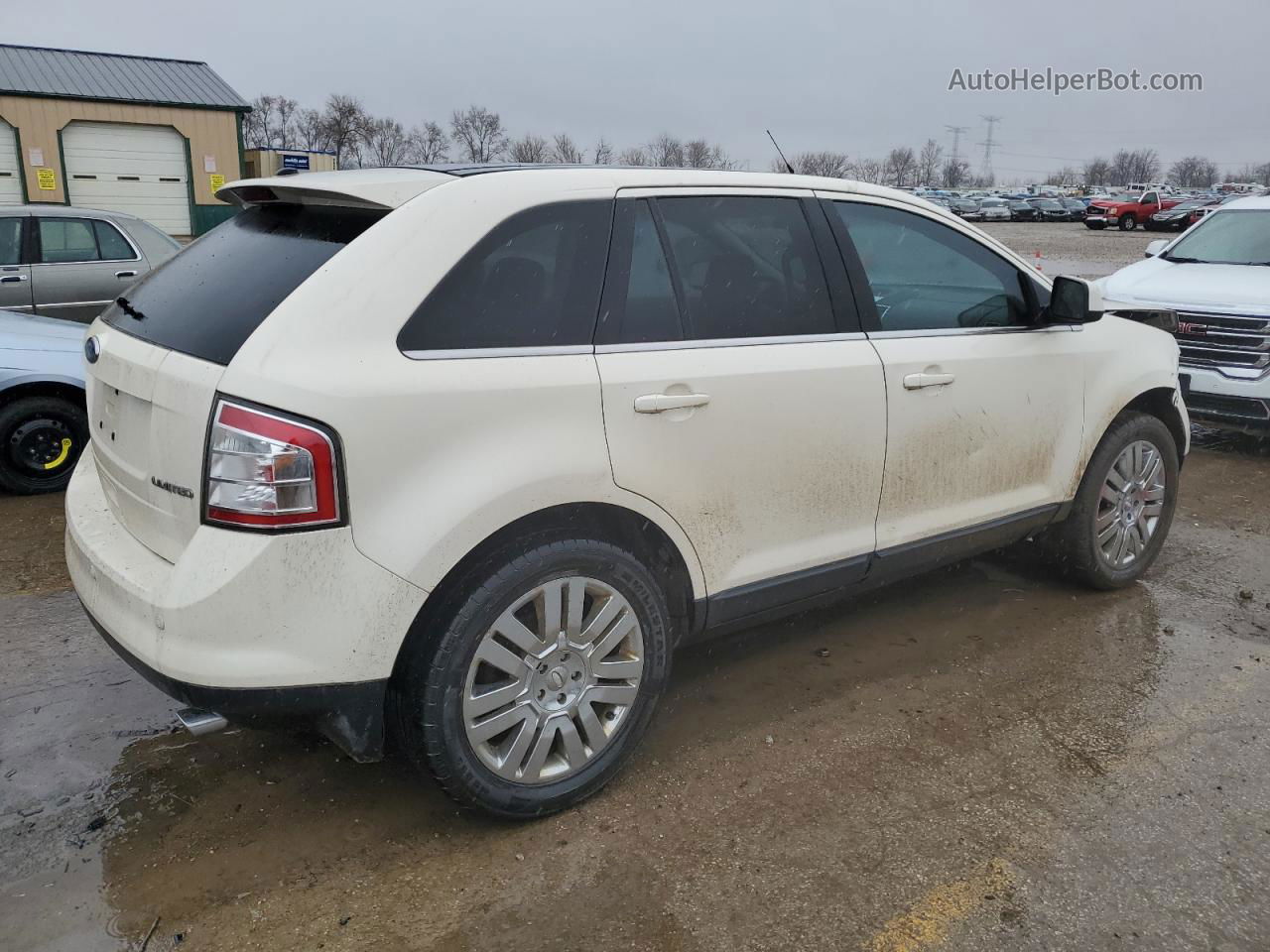 2008 Ford Edge Limited White vin: 2FMDK39C58BA86180