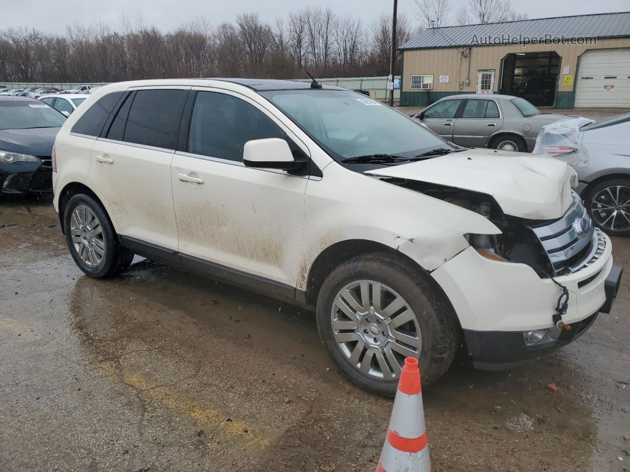 2008 Ford Edge Limited White vin: 2FMDK39C58BA86180