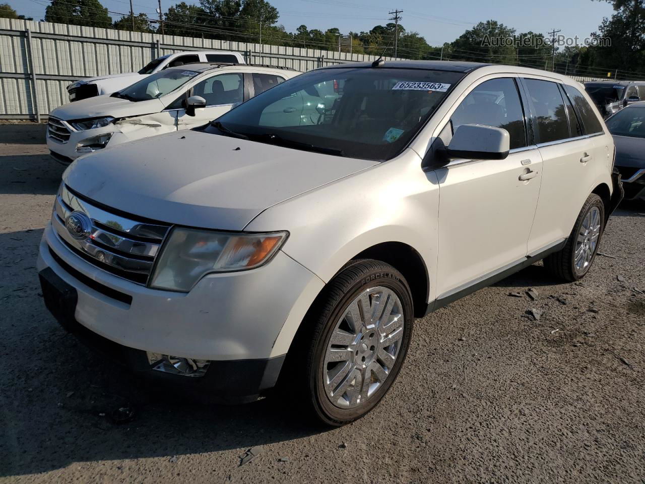 2008 Ford Edge Limited White vin: 2FMDK39C68BA13755