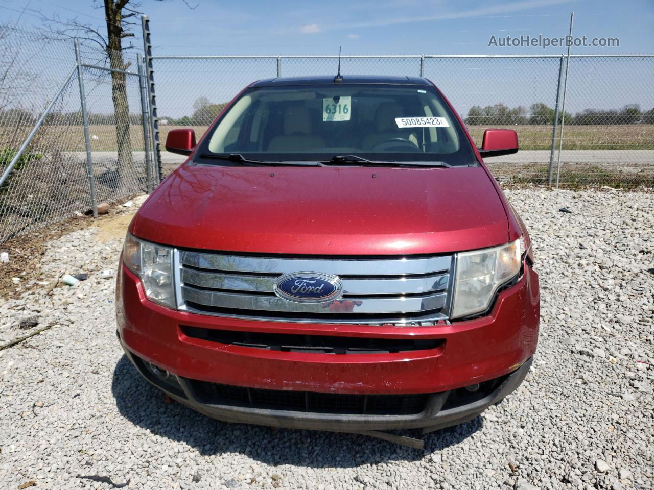 2008 Ford Edge Limited Red vin: 2FMDK39C68BB20837