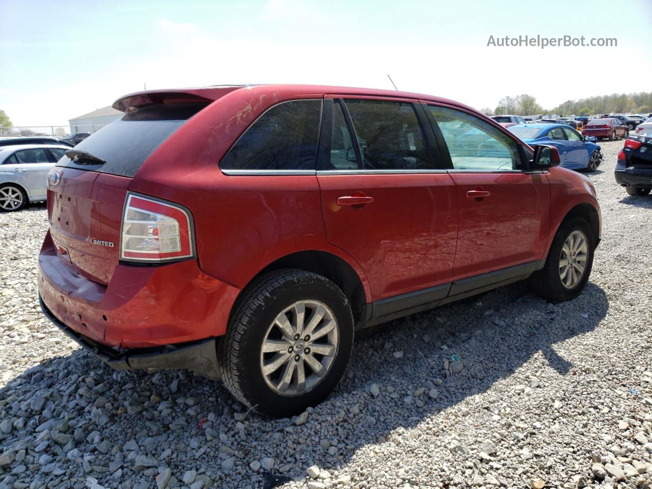 2008 Ford Edge Limited Red vin: 2FMDK39C68BB20837